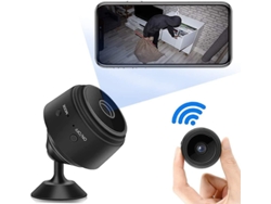 Mini cámara espía oculta inalámbrica A9 con wifi, cámara de visión trasera magnética Bluetooth 4K HD, ideal para casa, oficina y coche Yizhood (negro)