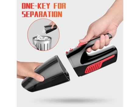 Aspirador De Coche Húmedo/Seco Inalámbrico Portátil De 120 W, Súper Succión De 6500 Pa Para El Hogar Del Automóvil - Con Cable Negro