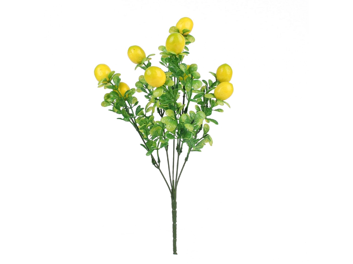 Ramo de limones simulado (material de espuma, 10 frutas de 2,5 cm)