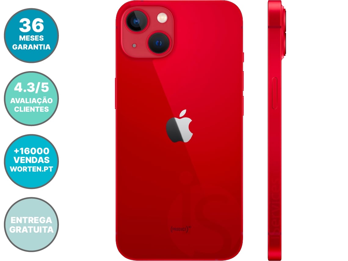 iPhone 13 Mini Apple (Reacondicionado Señales de Uso - 128 Gb - Rojo)