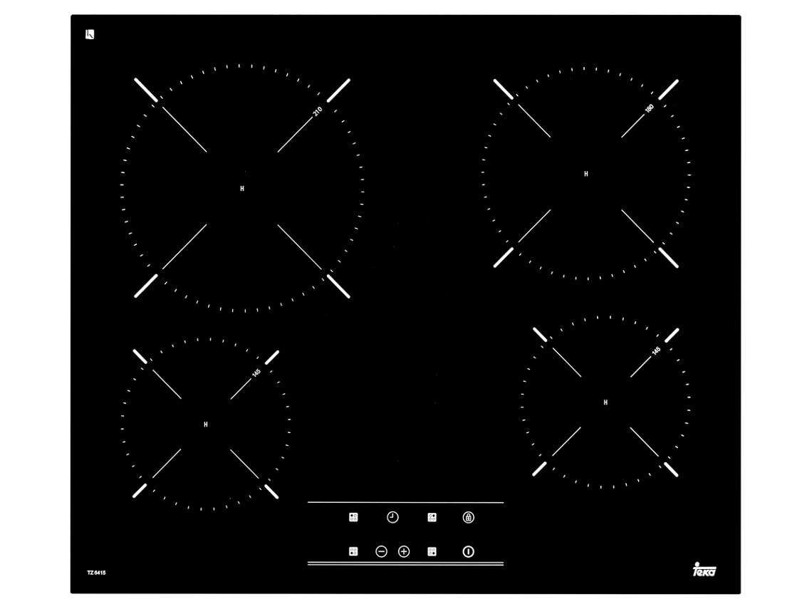 Placa Flex de Vitrocerámica TEKA TZ 6415 (Eléctrica - 60 cm - Negro)