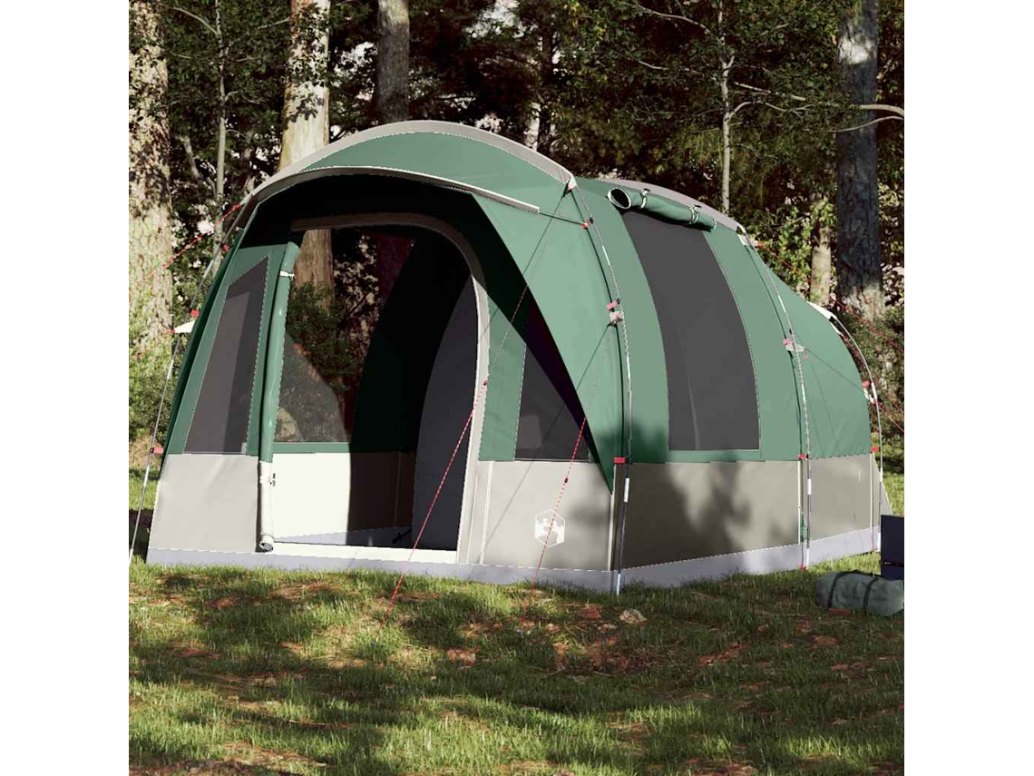 Tienda De Campaña Túnel Para 3 Personas Impermeable Verde