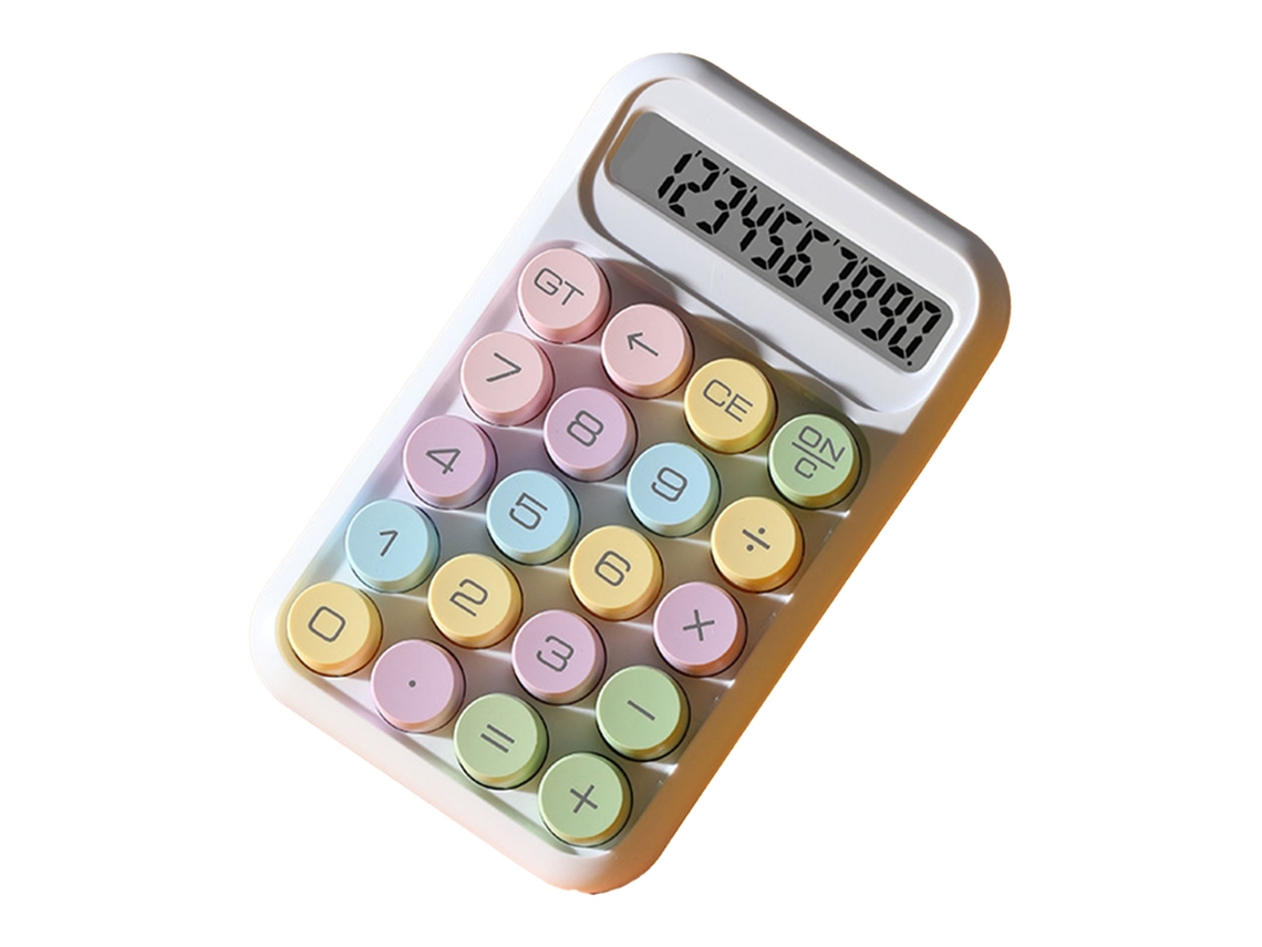 Calculadora Científica Portátil Con Botones Mecánicos, 10 Dígitos, Pantalla Lcd Blanca, Para Exámenes De Contabilidad.