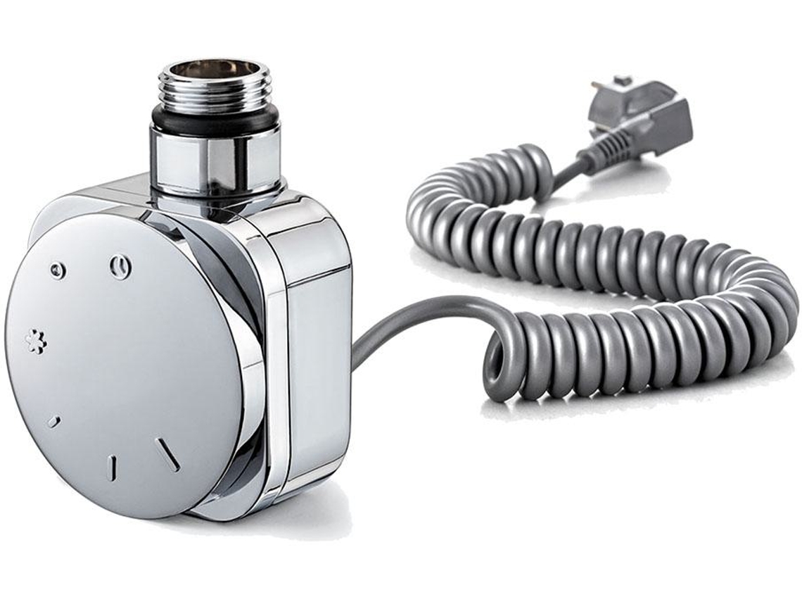 Termostato Con Resistencia redondo 600w acabado cromo brillo fabricado en ABS