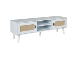 Mueble TV BELIANI Parton de MDF Blanco 140x39x45