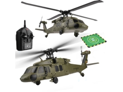 Helicóptero RC K170 UH 60L, 4 canales, motor sin escobillas, giroscopio y luz LED, modelo de avión duradero. Aeuzwr