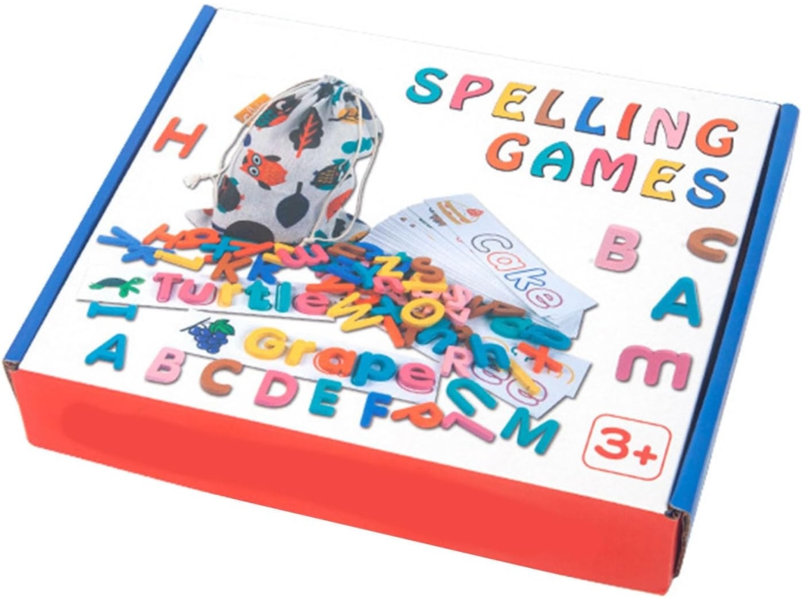 Juguete Educativo De Madera Para Aprender A Deletrear Letras, Ideal La Educación Preescolar.