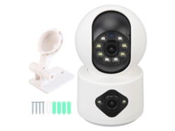 Cámara De Seguridad Inalámbrica Hd De Doble Lente Con Monitor Para Bebés Y Comunicación Bidireccional.