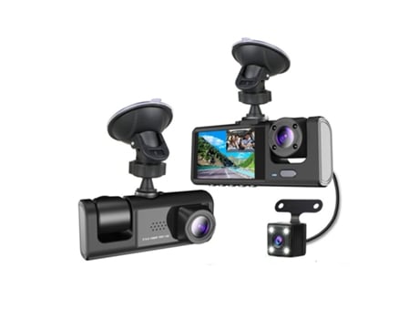 Grabador de coche EZII C309 de 2 pulgadas WIFI 1080P con cámara trasera cámara frontal y cámara de cabina