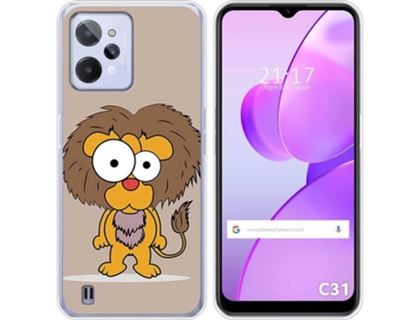 Carcasa para Realme C31 TUMUNDOSMARTPHONE Dibujos Leon Multicolor