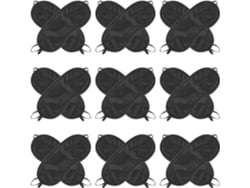 Paquete De 30 Antifaces Negros De Poliéster Para Dormir, Opacos Y Desechables, Cómodos Y