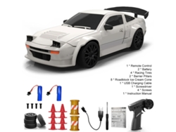 Ymsl Coche De Control Remoto, 2.4ghz 1:24 4wd Veloz Con Luces Led, Neumáticos De Carrera Y 2 Baterías Recargables, Regalo Para Niños Niñas Hxl