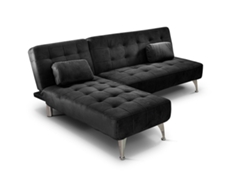 Sofa Cama Chaise Longue XS 198cm Negro