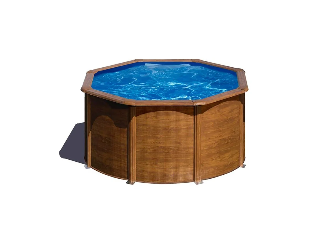 Piscina de Acero GRE Imitacion Madera (240x120 cm)