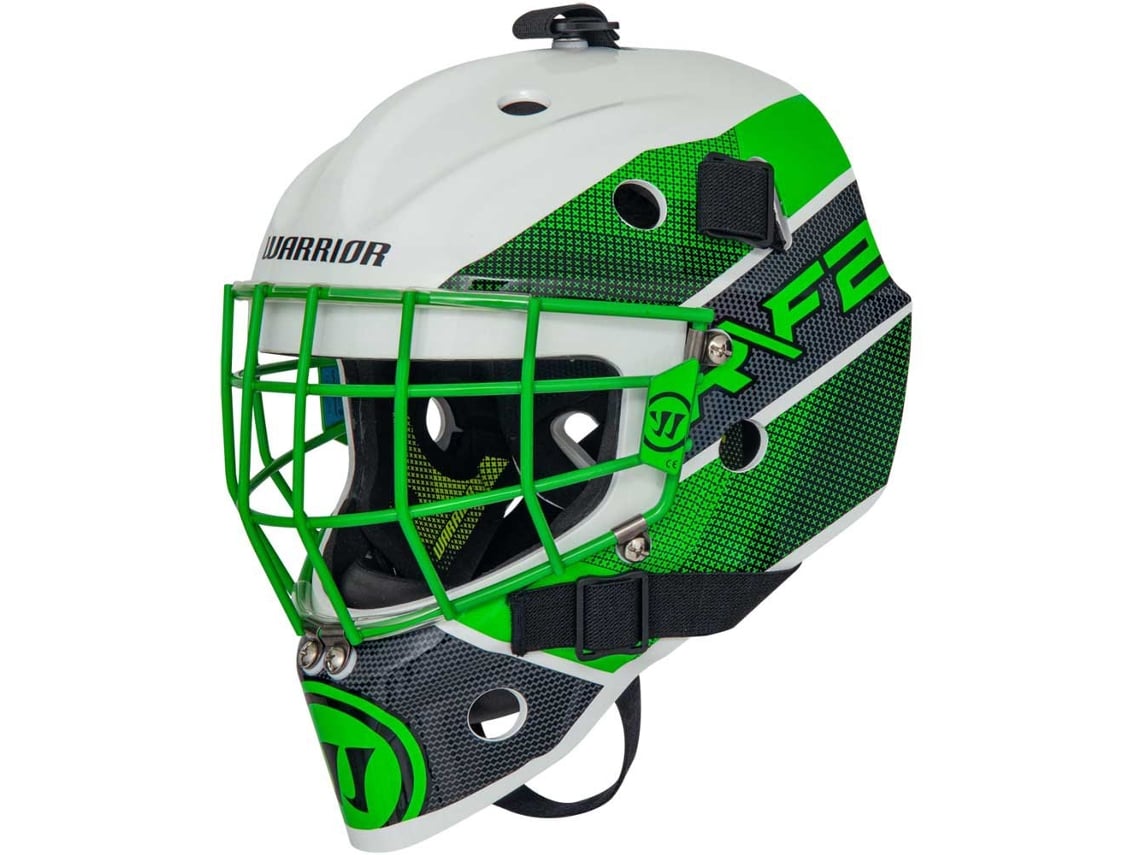 Máscara de Goleiro Juvenil de Hóquei no Gelo F2E Certified Square Bar Verdewarrior