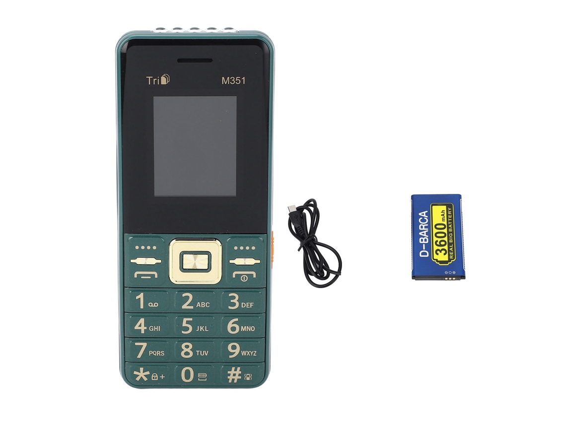 Teléfono Móvil M351 2g Desbloqueado Con Pantalla De 1,8 Pulgadas, Batería De 3600 Mah Y Botones Grandes Para Personas Mayores.