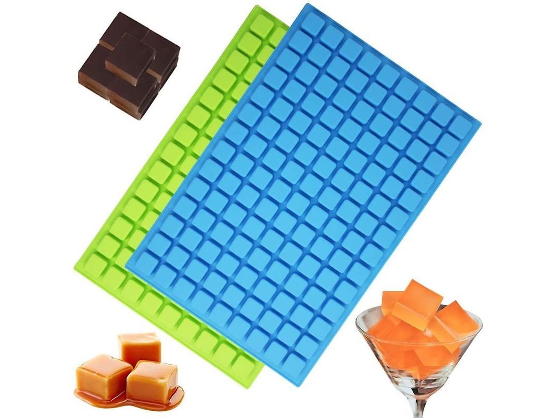 Molde De Silicona Cuadrado Con 126 Cavidades Para Hielo Cubos Dulces Chocolate Jalea Fudge