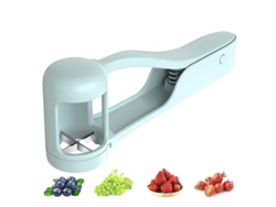 Cortador De Uvas Y Fresas Fácil Y Rápido Con Cuchilla De Acero Inoxidable 304 Y Mango Ergonómico.
