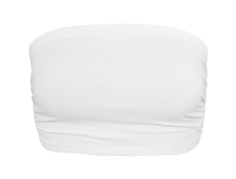 Camiseta sin Mangas de Mujer BUILD YOUR BRAND Bandeau Blanco (XL)