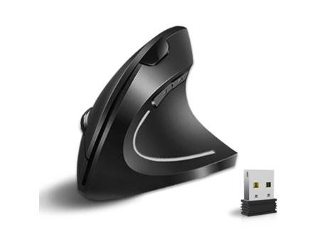 Ratón ENKERS 2.4 GHz (Inalámbrico - 1600 dpi - Negro)