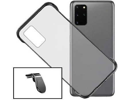 Carcasa + Soporte Magnético L Safe Driving Samsung Galaxy S20 Ultra PHONECARE Invisible Bumper Negro