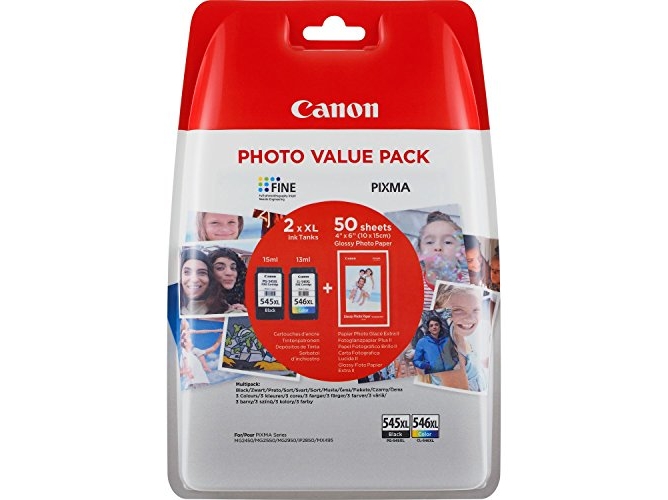 Cartucho de tinta Original CANON PG-545XL Alta Capacidad/CL546XL Alta Capacidad N/C/Y