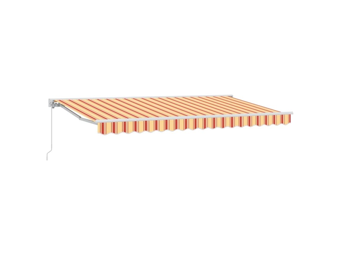 Parasol retráctil Vidaxl de tela amarilla (400 x 200 cm)