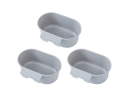 Omni-3 Canastillas De Drenaje Para Fregadero De Cocina, Multifuncionales Para Lavar Frutas Y Verduras, Material Pp De Calidad Alimentaria Gris