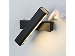 Aplique LED de pared giratorio de 360° en madera maciza (interruptor)