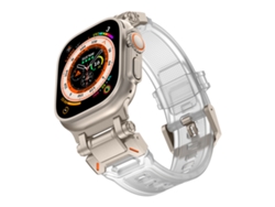 Correa universal para Apple Watch de 42/44/45/49 mm, XIAOMOYU, titanio transparente