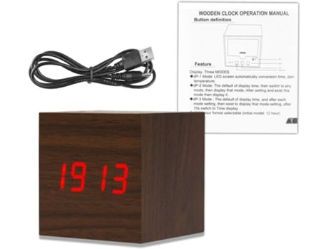 OHPA Radio Despertador Sh5018 Marrón Oscuro