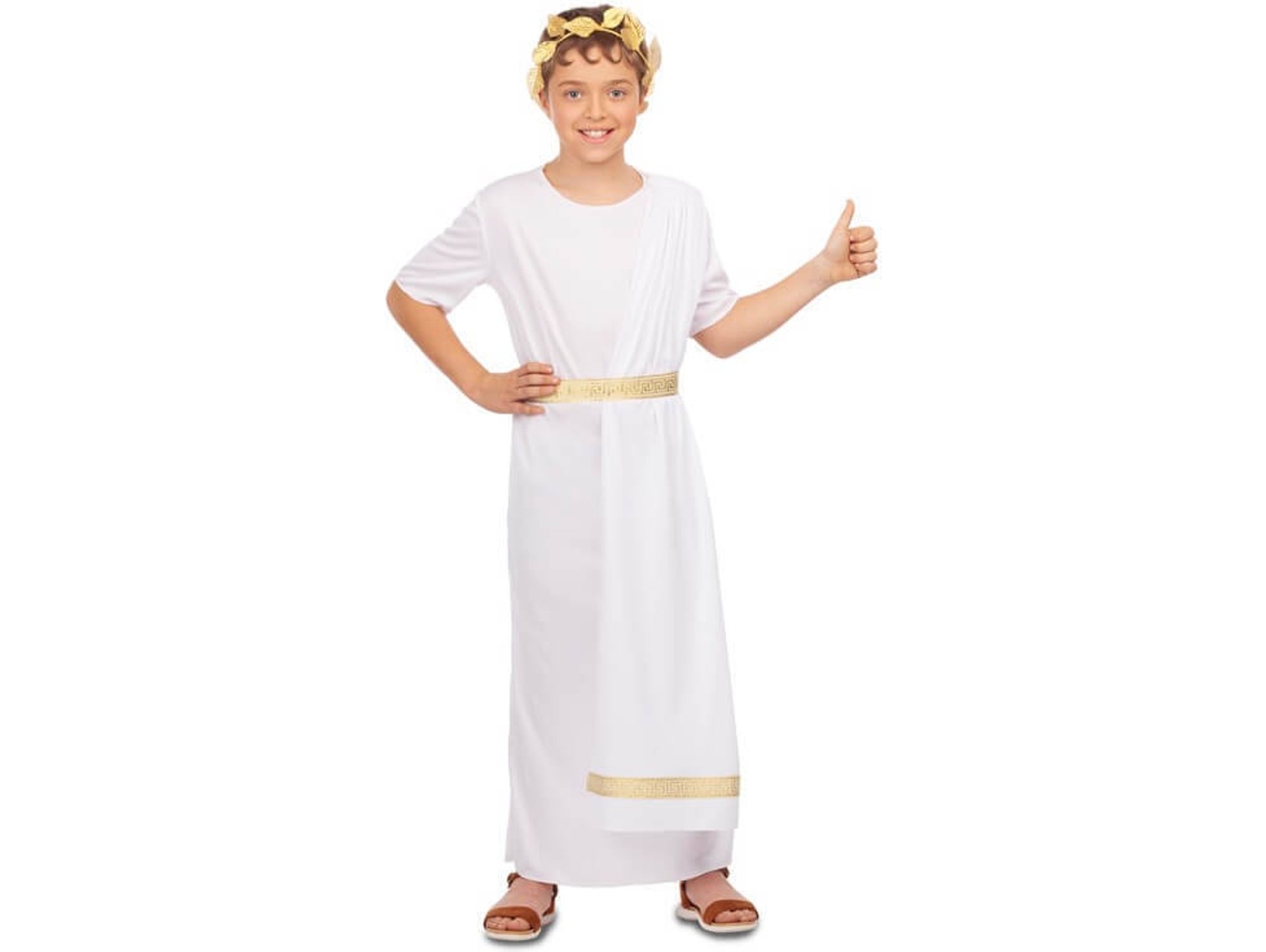 Disfraz de Niño DISFRAZZES Emperador Romano Blanco (Talla: 3 a 4 años)