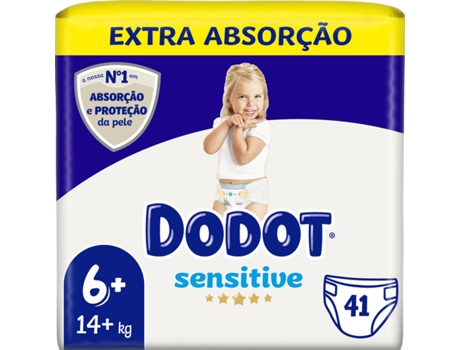 Pañales DODOT Sensitive Extra-Jumbo Pack T6 82 (2x41Un)