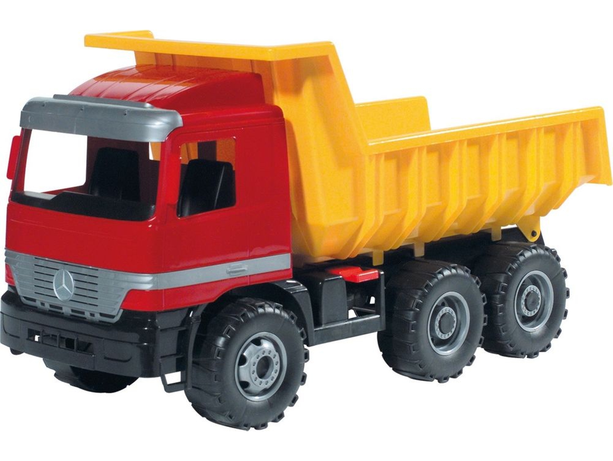 Vehículo de Juguetes LENA TOYS Mercedes Camión Basculante en Rojo y Amarillo