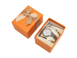 Conjunto De Pulsera Y Reloj De Mujer De 3 Piezas Con Diamantes De Imitación, Estilo Elegante, Resistente Al Agua, Color Plata.
