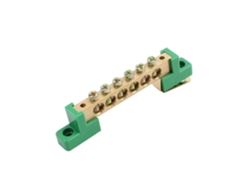 Terminal de tornillo para cable XP0812C CHABERLU, 6 posiciones, cobre, verde.