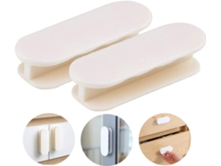 2 Manillas Blancas Autoadhesivas Para Puerta Balcón/ventana/muebles