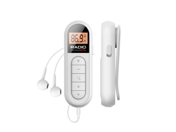 Radio Portátil Fm (blanca), Radio De Bolsillo Recargable