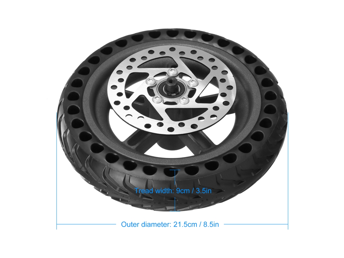 Neumático Trasero Macizo De 8,5 Pulgadas Con Disco De Freno Para Patinete Eléctrico Xiaomi M365 (piezas De Repuesto)