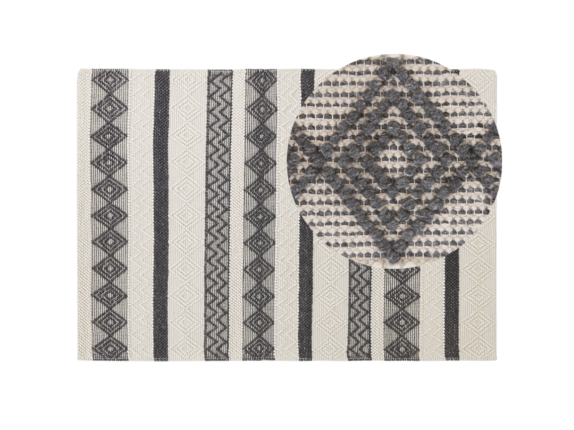 Alfombra de pelo corto BELIANI Davutlar de Lana Gris 160x230