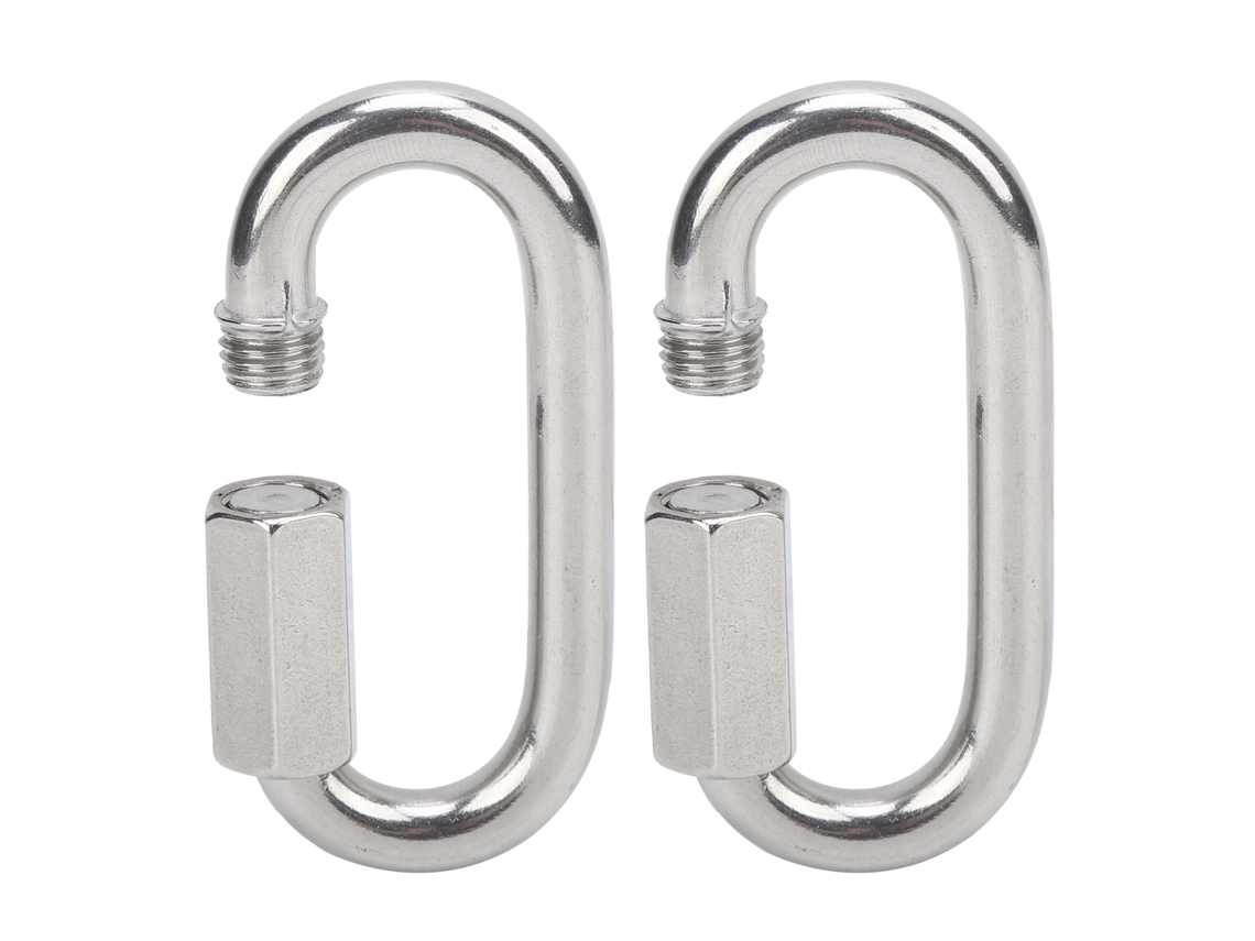 Mosquetón De Seguridad Para Escalada, M8, Acero Inoxidable 304, Eslabones Rápidos, Gancho De Liberación Rápida