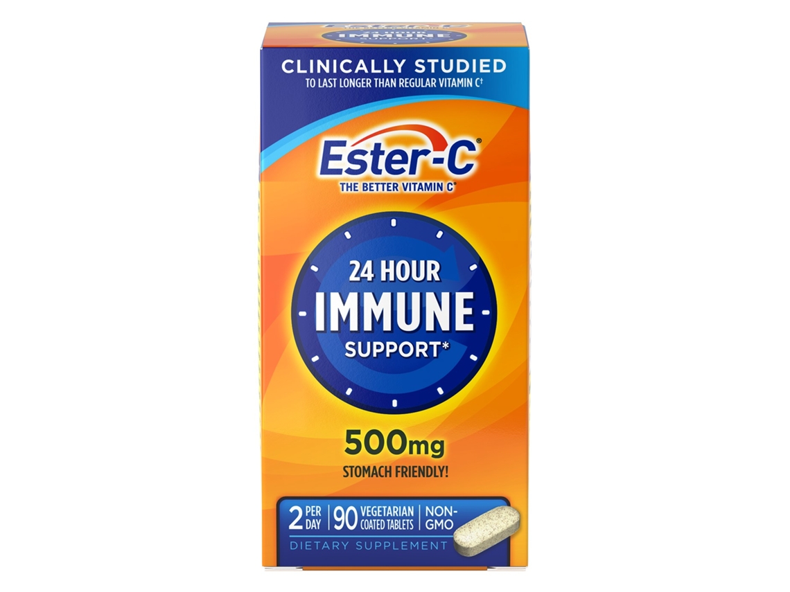 Ester-C Vitamina C 500 mg, refuerzo inmunológico las 24 horas, 90 comprimidos