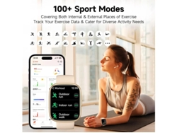 Reloj inteligente con Alexa integrada, monitor de actividad física, pantalla HD de 1,83 pulgadas, IP68, resistente al agua, 100 m², de Bestvite