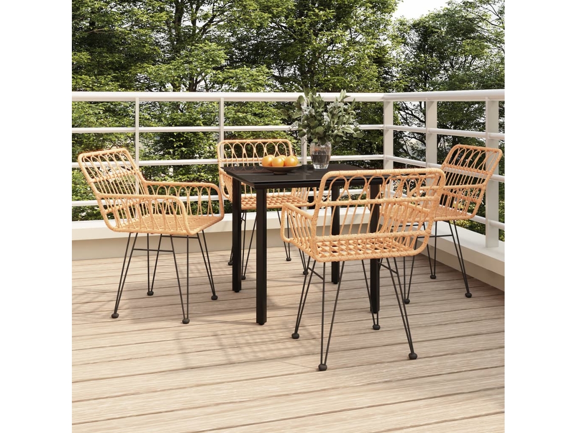 Conjunto 5 Piezas Jantar P/ Jardim Vime Pe Dkd Home Decor