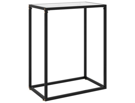 MAISON EXCLUSIVE - Mesa consola vidrio templado blanco 60x35x75 cm
