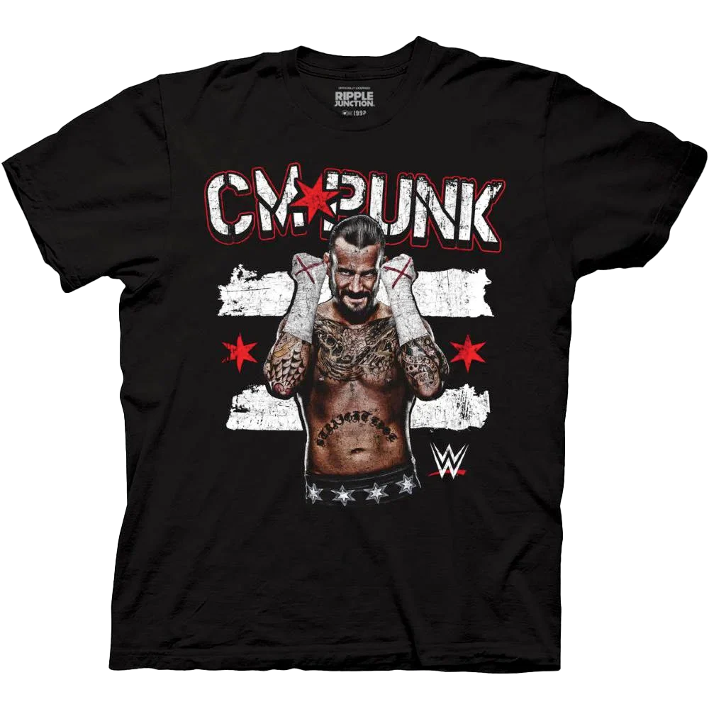 Wwe Cm Punk Grunge Double Sided T-shirt Unisex Rockinstone Size:s