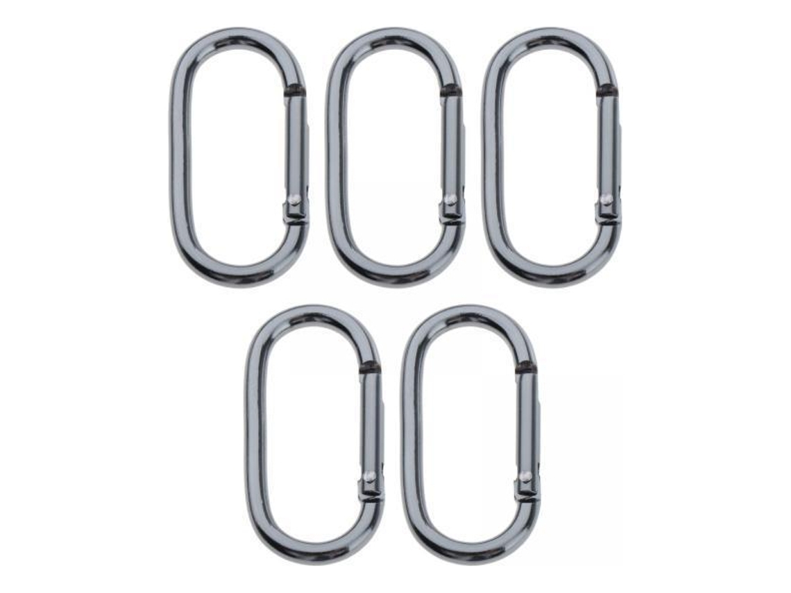 X 5pcs Al Aire Libre Mosquetón Forma Oval Clip Gancho