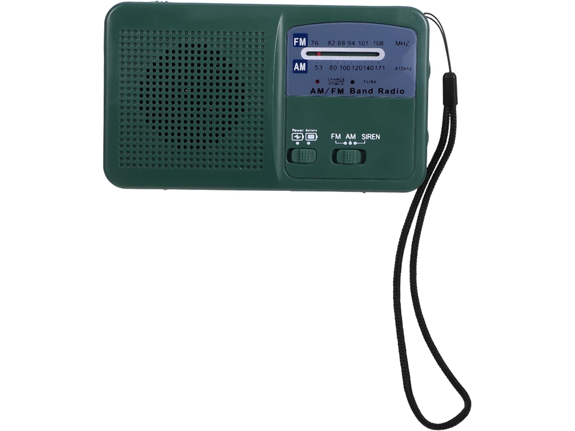 Radio Solaire Portátil A Manivelle Con Lampe Torche Y Chargeur De Smartphone Urgence