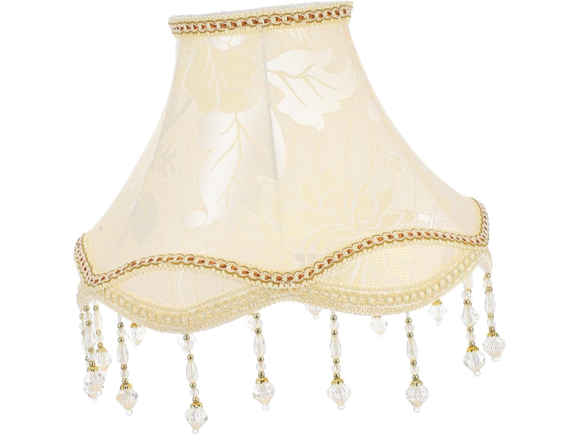 Lámpara de mesita de noche de tela beige E27 SFUSHOS