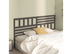 Cabecero De Cama Madera Maciza De Pino Gris 186x4x100 Cm